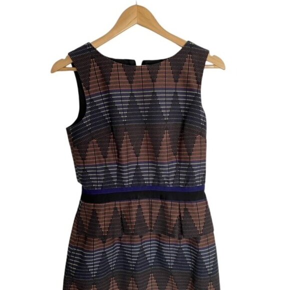 David Meister Diamond Print Sleeveless Dress 6 - Picture 5 of 5